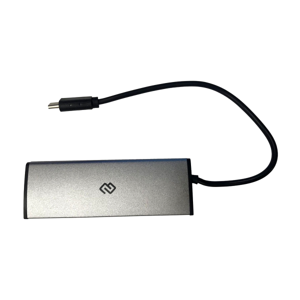 USB-Хаб Digma HUB-4U2.0-UC-DS серебристый пассивный